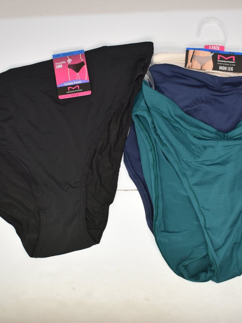 Lot Of 4 Pair Maidenform Barely There High Leg Ladies Panties XL/8 NWT